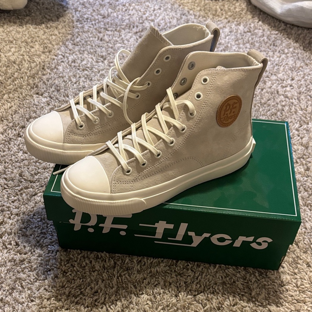 NEW IN BOX P.F. Flyers Sea Salt High-Tops